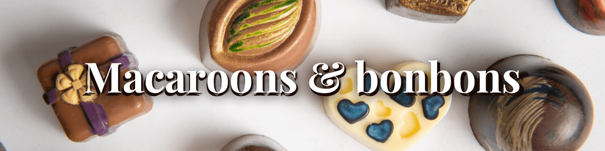 Macaroons and chocolate bonbons, pralines, BHG Prague