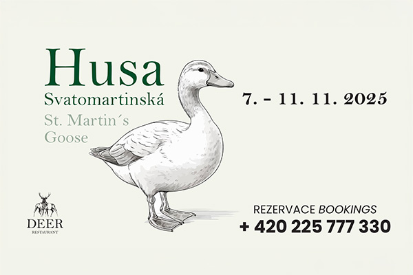 Svatomartinská husa v restauraci DEER